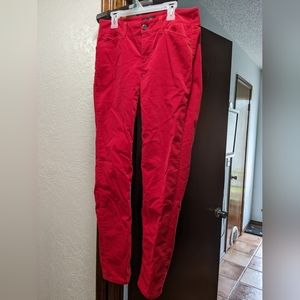 Talbot's Candy Apple Red Velveteen Pants Size 2